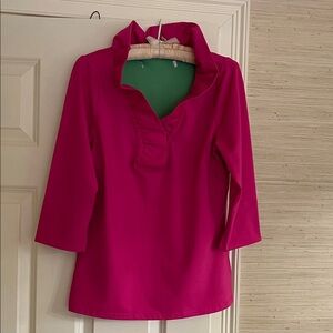 Women's Pink Ruffled Top